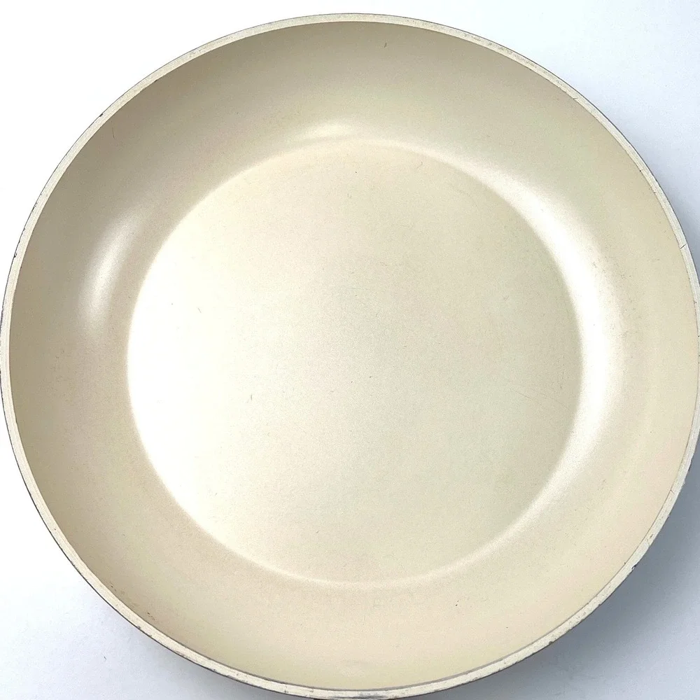 Moneta Ceramic Cookware Made in Italy 2 Pans Square‎ Grill & Round Skillet EUC